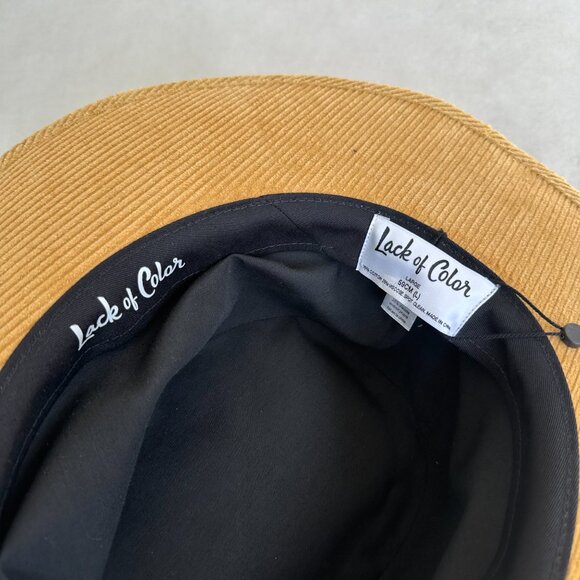 NWT Lack Of Color Sandy Corduroy Cowboy Hat In Tan Wide Brim Dipped Crown - Picture 11 of 11